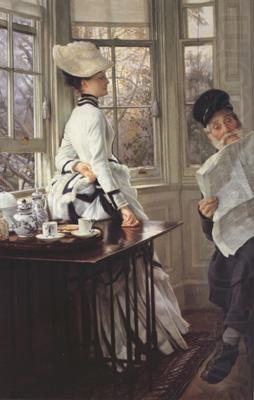 James Tissot Reading The News (nn01) china oil painting image